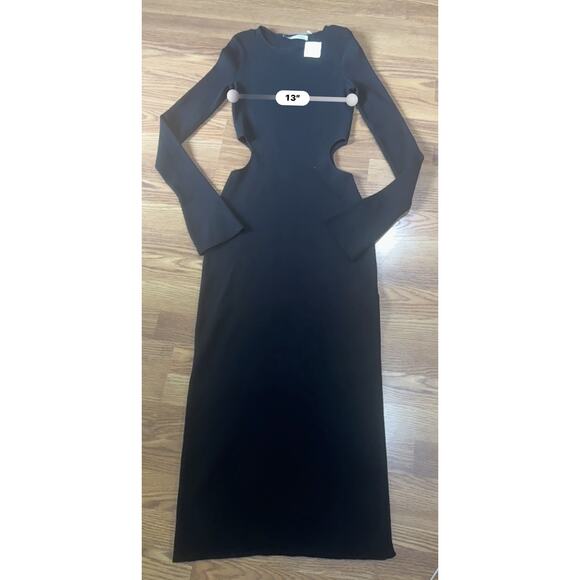 Mach & Mach bodycon  Ribbed Cutout Long Sleeve Sweater Dress size L - Picture 5 of 15